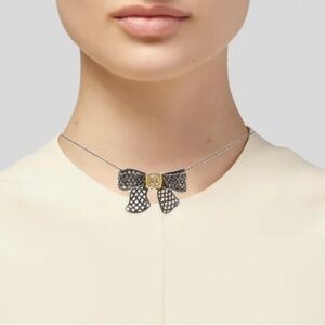 ALEXIS BITTAR Bow Pendant Necklace With Crystals